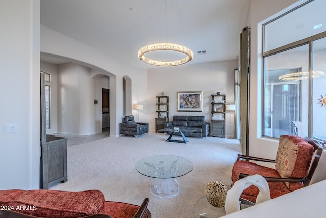 view of carpeted living room