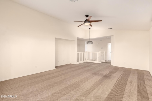 2149 E Aire Libre Ave, Phoenix, AZ 85022 - carpeted empty room featuring ceiling fan and lofted ceiling