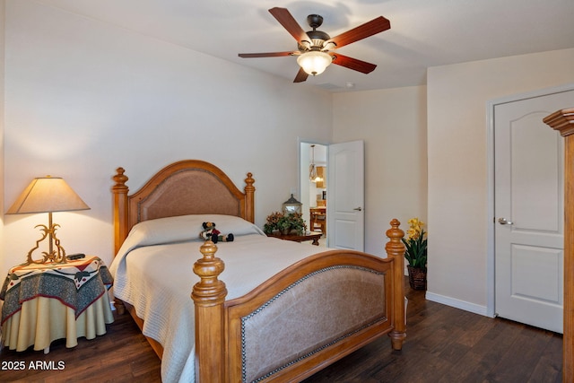 2080 W Pine Grove Dr, Show Low, AZ 85901 - bedroom featuring wood finished floors and ceiling fan