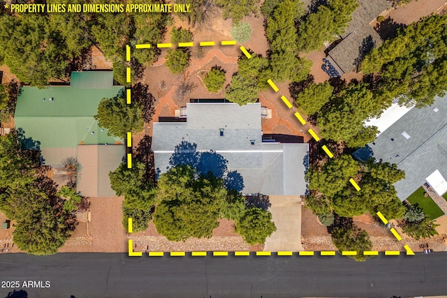 2080 W Pine Grove Dr, Show Low, AZ 85901 - aerial view of property's location with property parcel outlined