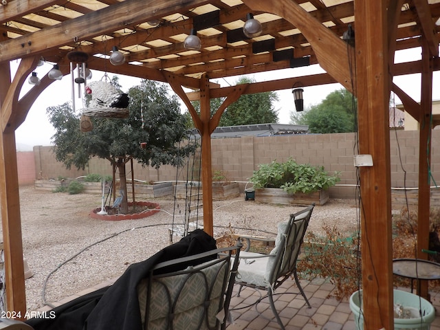 view of patio / terrace with a pergola