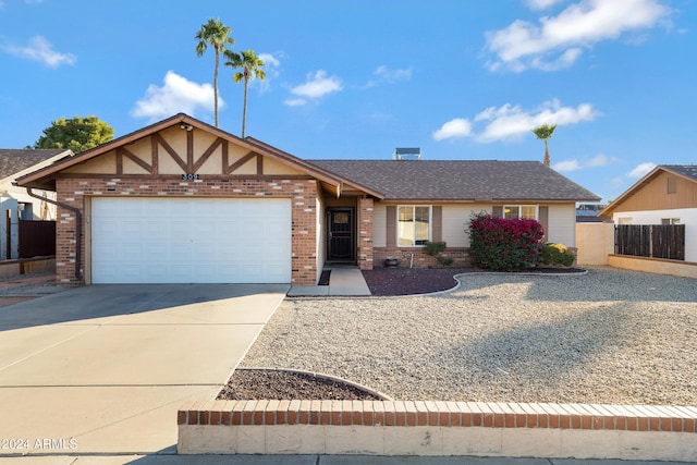 view of front facade with a garage