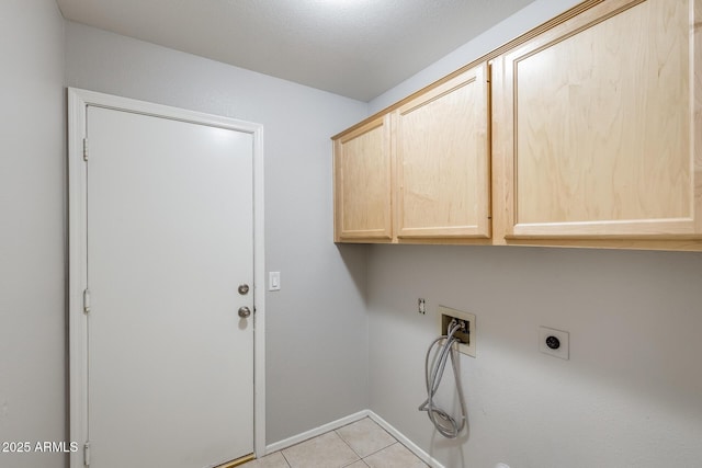 1037 E Baylor Ln, Gilbert, AZ 85296 - washroom with hookup for a washing machine, cabinet space, electric dryer hookup, and light tile patterned floors
