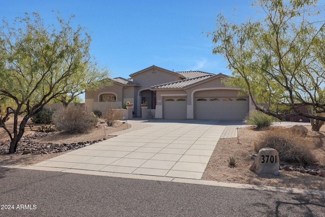 view of front facade with a garage