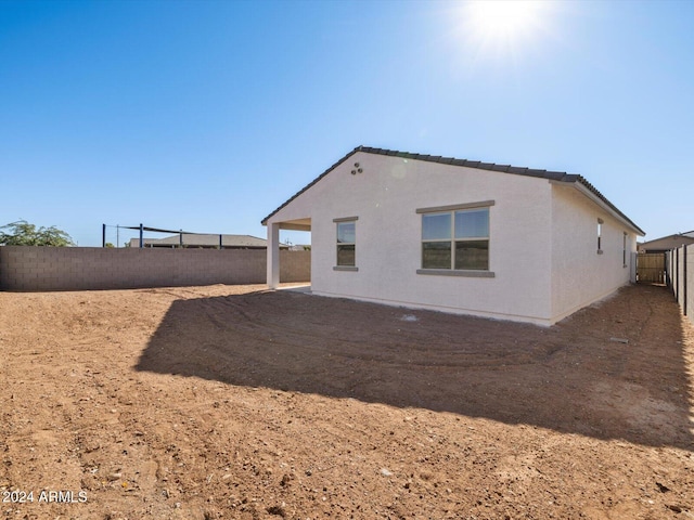 view of back of property