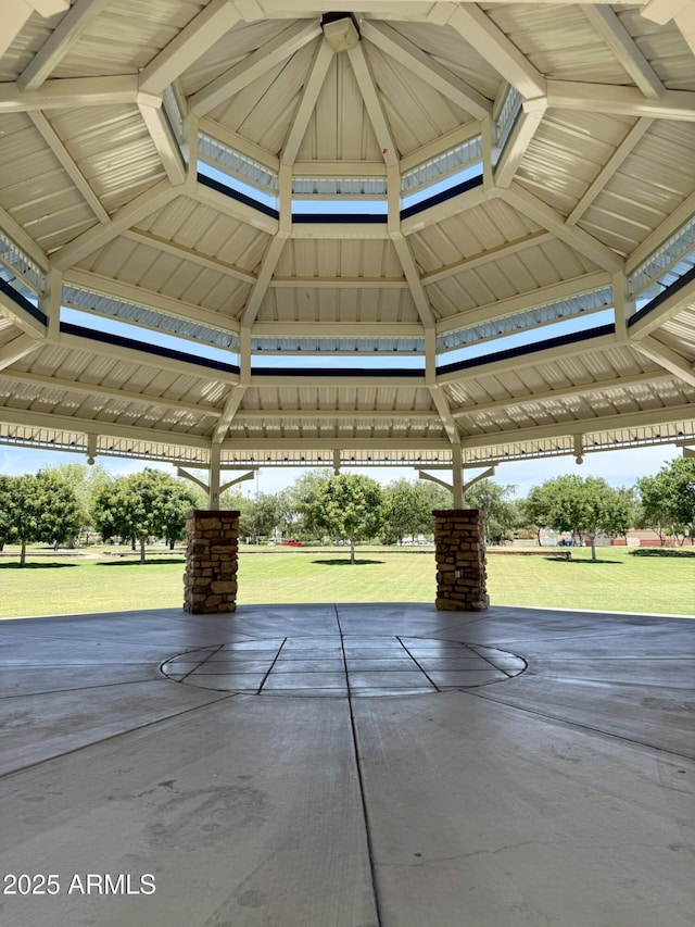 exterior space with a gazebo