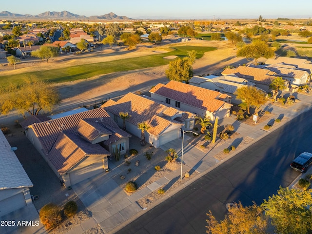 aerial view featuring a mountain view