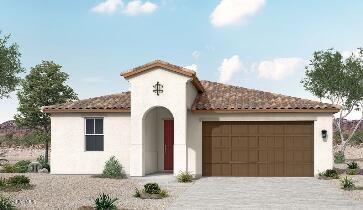 mediterranean / spanish-style home with a garage