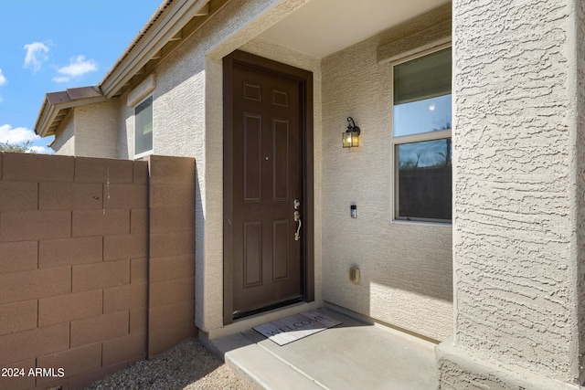 view of entrance to property