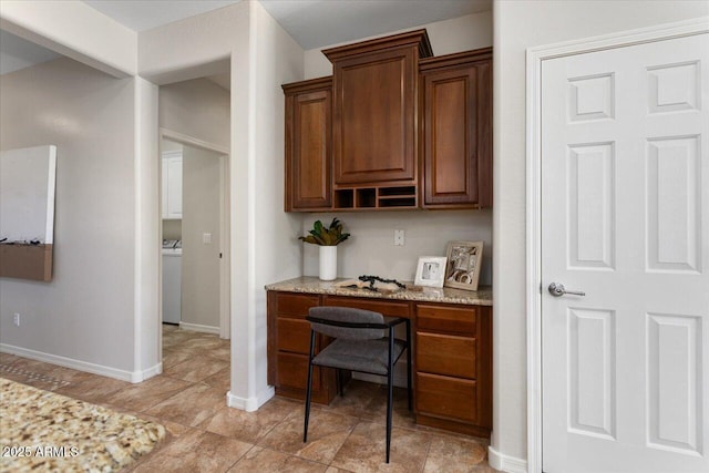 office space featuring washer / clothes dryer