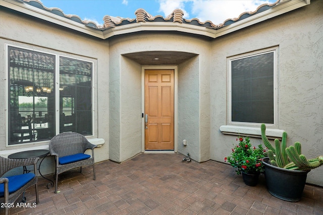27308 N 56th Dr, Phoenix, AZ 85083 - property entrance featuring stucco siding and a patio