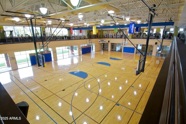 view of sport court featuring community basketball court and fence