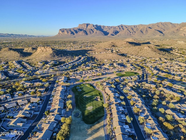 bird's eye view featuring a mountain view