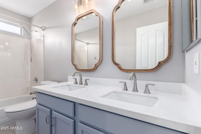 8500 W Saint John Rd, Peoria, AZ 85382 - full bath with toilet, double vanity, and  shower combination