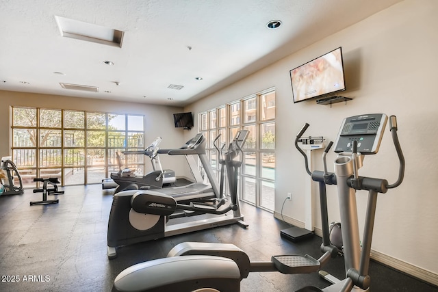 view of exercise room