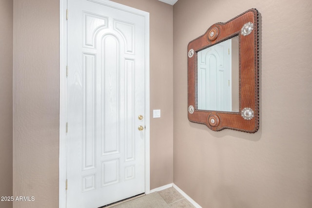 entryway with baseboards