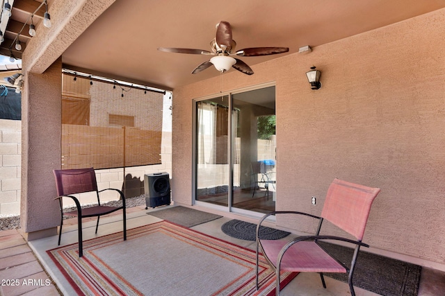 2738 E Silversmith Trl, San Tan Valley, AZ 85143 - view of patio with a ceiling fan