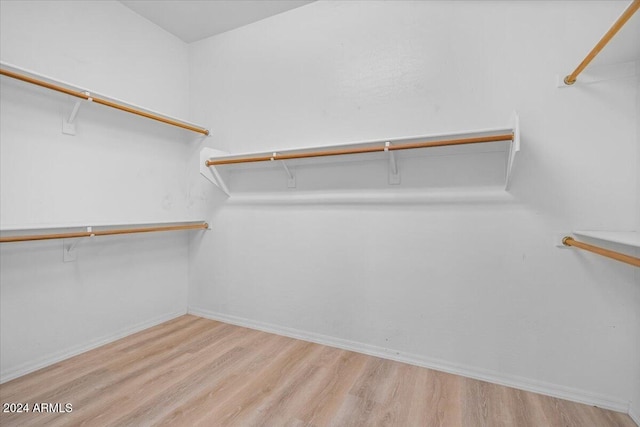 spacious closet with light wood-type flooring