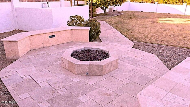 4304 W Calle Poco, Laveen, AZ 85339 - view of patio / terrace with an outdoor fire pit
