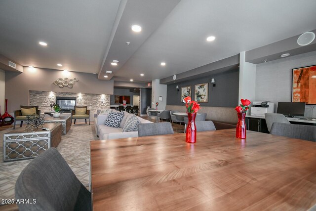 view of dining area