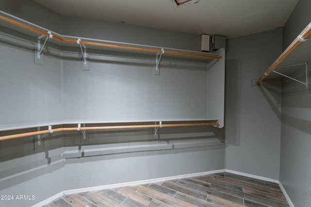 spacious closet featuring wood-type flooring