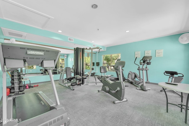 20121 N 76th St Unit 2021, Scottsdale, AZ 85255 - exercise room featuring recessed lighting