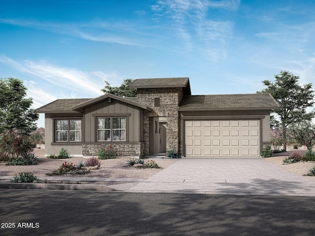 view of front of home featuring a garage