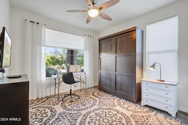 office with ceiling fan