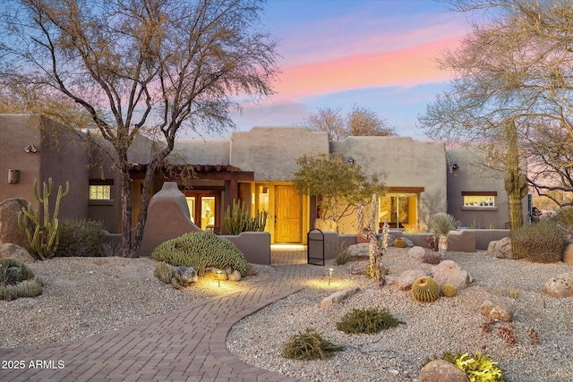 view of pueblo-style home