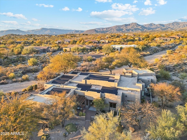 bird's eye view featuring a mountain view