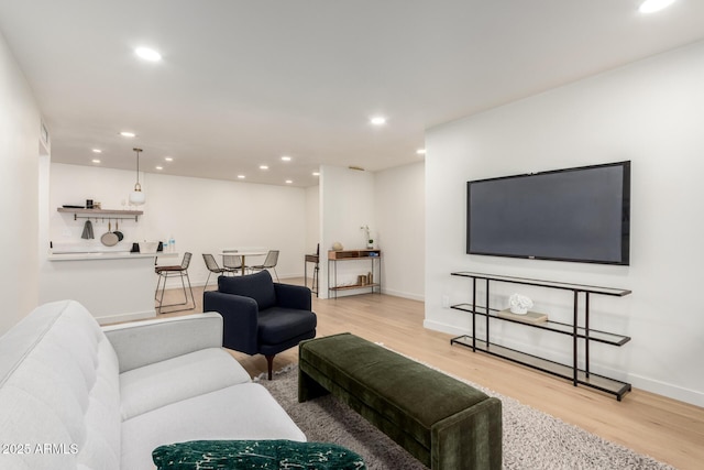 living room featuring hardwood / wood-style floors