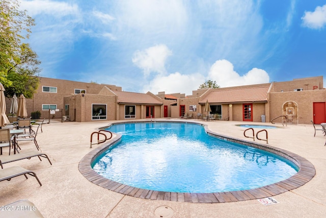 view of pool with a patio