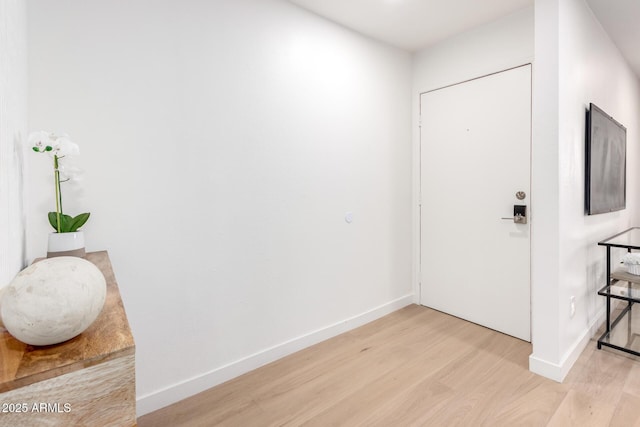 foyer entrance featuring light hardwood / wood-style floors