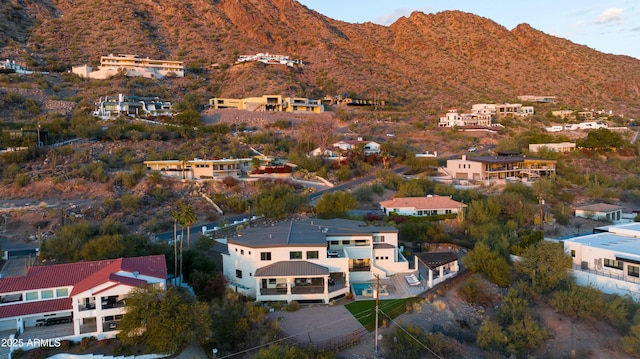 bird's eye view featuring a mountain view