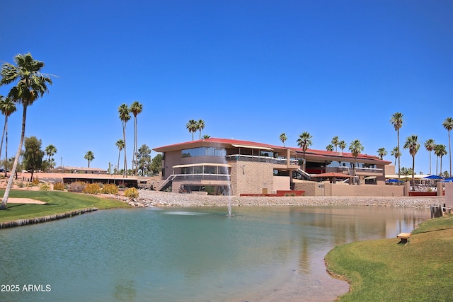 view of water feature