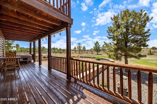 2295 Bison Ranch Trl, Overgaard, AZ 85933 - deck featuring a view of rural / pastoral area