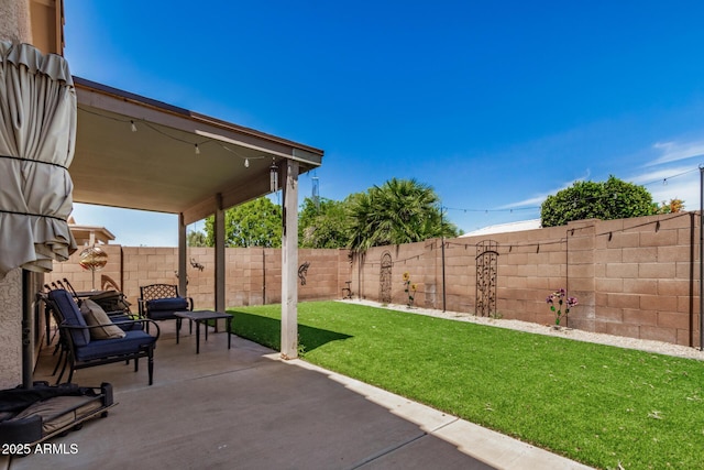 view of patio / terrace featuring a fenced backyard