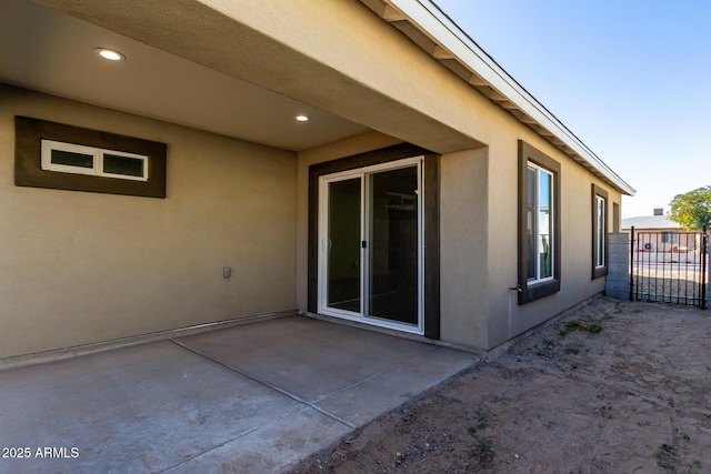 exterior space with a patio