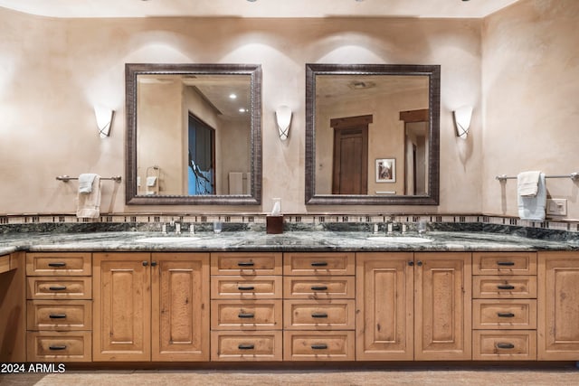 bathroom with double sink vanity