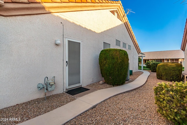 view of doorway to property