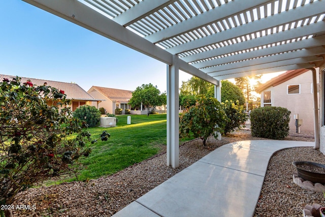 view of patio / terrace featuring a pergola