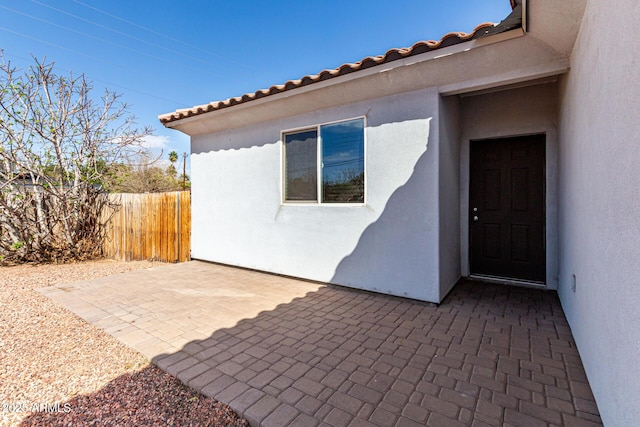 view of patio / terrace with fence