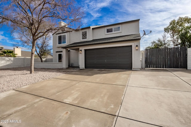 view of front of home featuring a garage