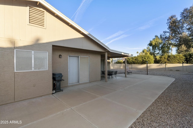 view of patio featuring area for grilling