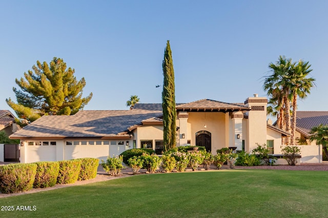 9921 E Doubletree Ranch Rd, Scottsdale, AZ 85258 - view of front facade with stucco siding and a front yard