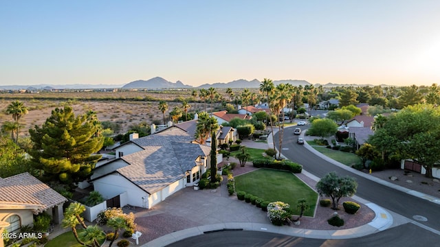 9921 E Doubletree Ranch Rd, Scottsdale, AZ 85258 - aerial view of residential area with a mountainous background