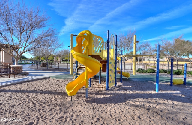 view of jungle gym