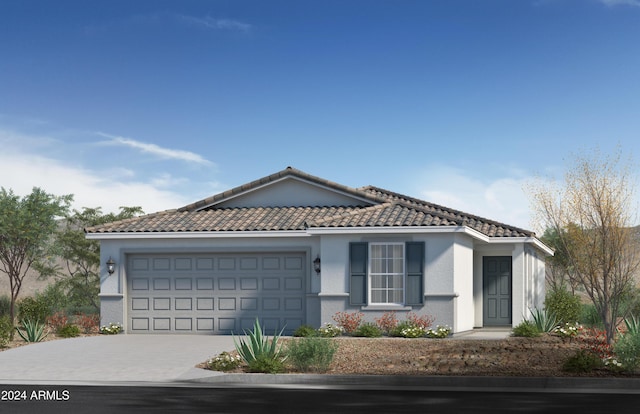 view of front facade with a garage