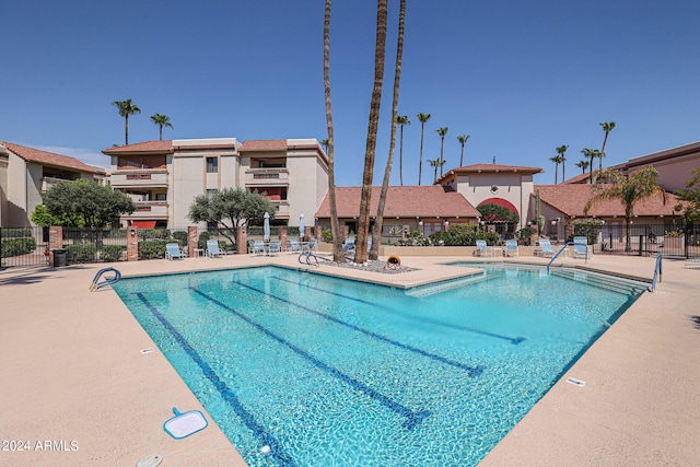 view of pool with a patio area