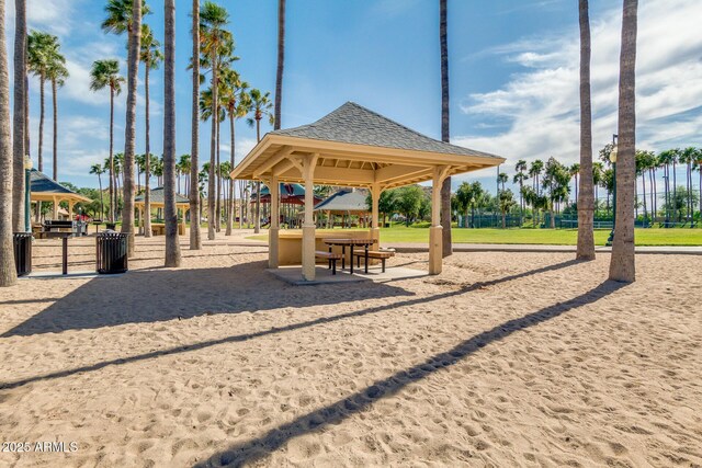 view of home's community featuring a gazebo and volleyball court